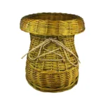 Cesta de mimbre artesanal con forma de bota decorativa Artesanía Parras