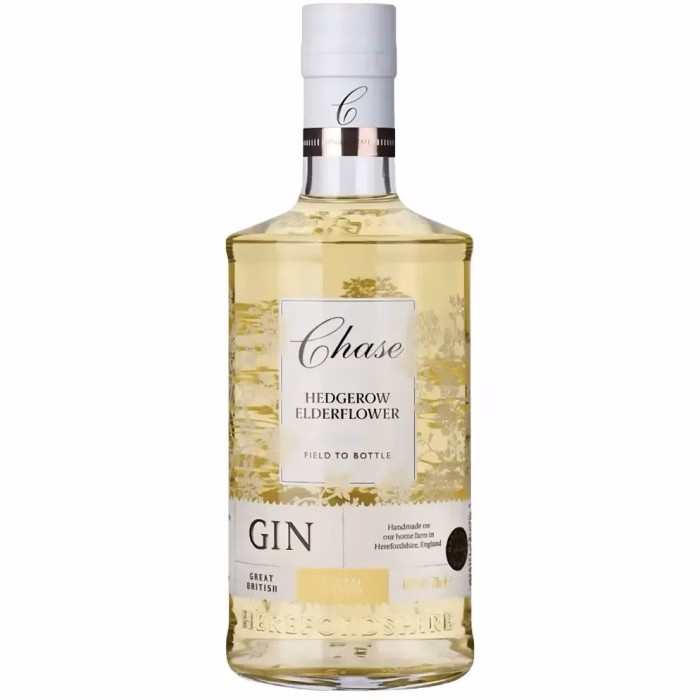 Botella de ginebra Chase Hedgerow Elderflower Destilería Chase Distillery