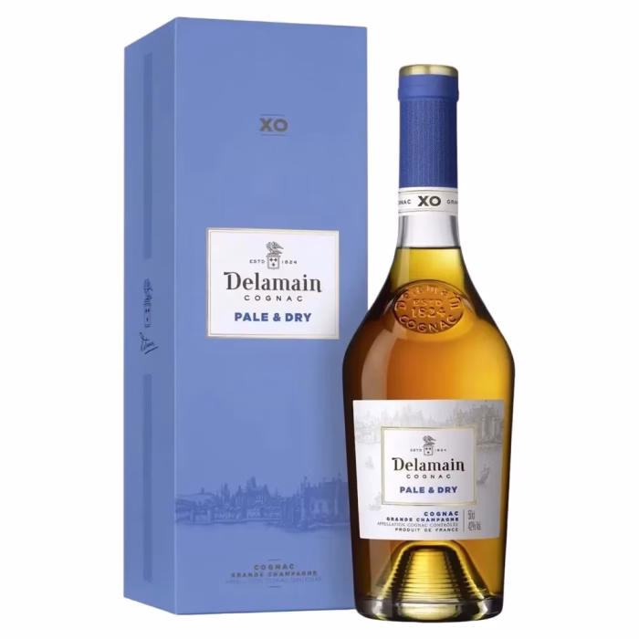 Botella de cognac Delamain Pale & Dry X.O. 50cl. Cognac Grande Champagne