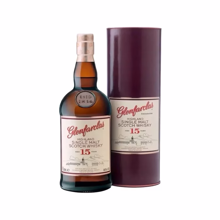 Brandy Glenfarclas Malt Whisky 15 Years Old con estuche para regalo