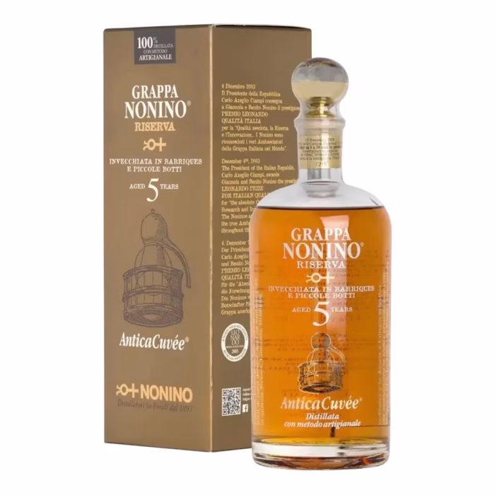 Grappa Antica Cuvée Riserva con estuche para regalo Nonino Distillatori