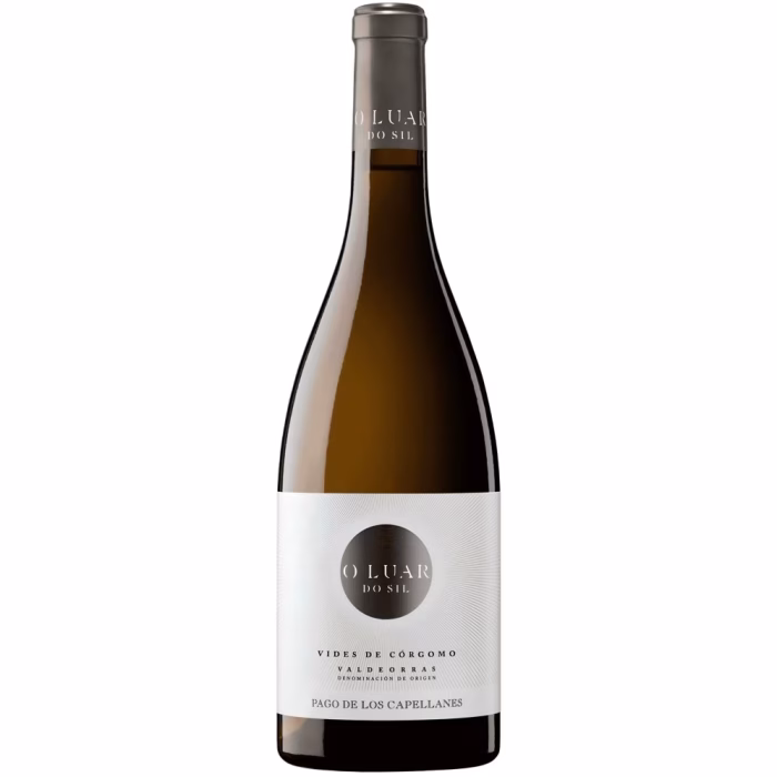 Botella de vino blanco O Luar do Sil Vides del Córgomo 2022 Pago de los Capellanes Valdeorras