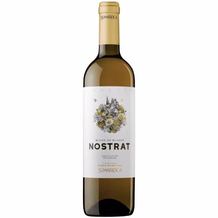 Botella de vino blanco Nostrat Blanc de Blancs 2024 Sumarroca