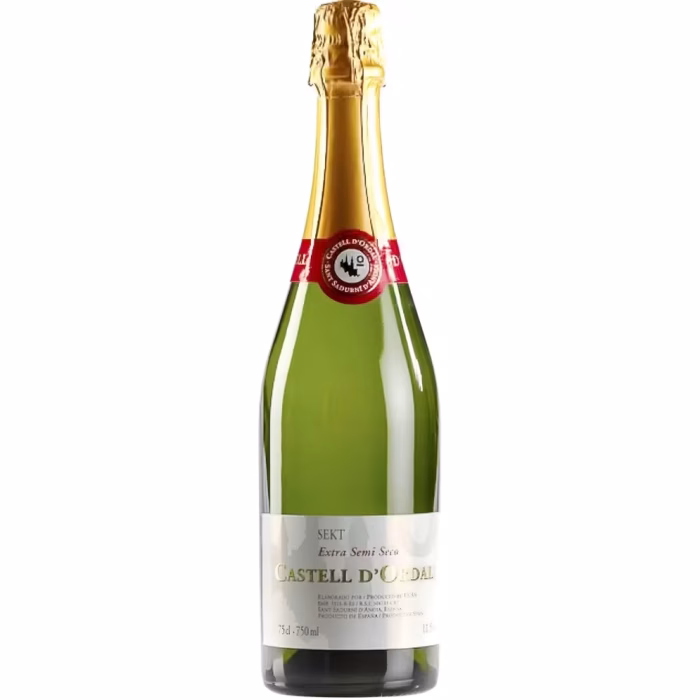 Botella de vino espumoso Cava Castell D’Ordal Extra Semi Seco de Unió Cellers del Noya