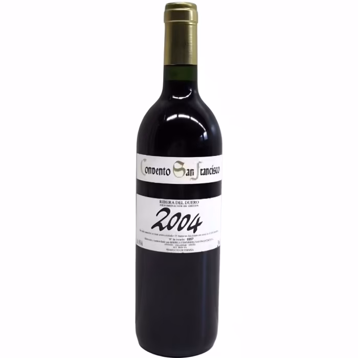 Botella de vino tinto Convento San Francisco Reserva Selección Especial 2004 de Bodega Convento San Francisco en Ribera del Duero