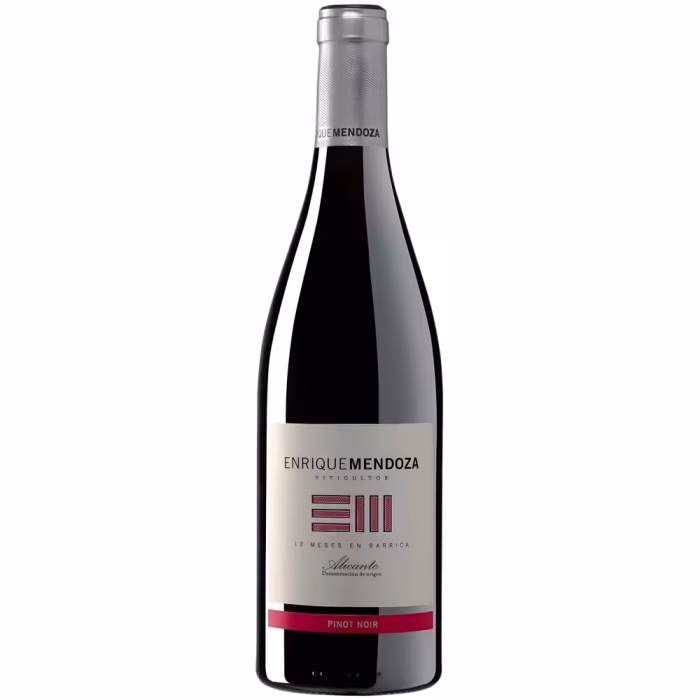 Botella de vino tinto Enrique Mendoza Pinot Noir 2023 de Bodegas Enrique Mendoza en Alicante