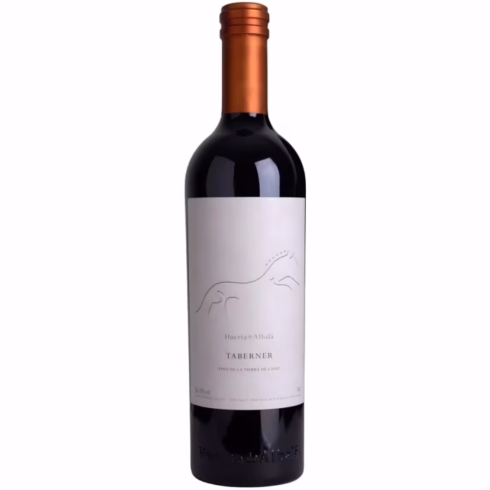 Botella de vino tinto Taberner Syrah 2013 de Huera de Albalá VT. de Cádiz